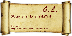 Ottmár Lóránt névjegykártya