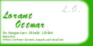 lorant ottmar business card