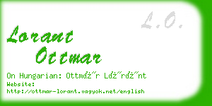 lorant ottmar business card